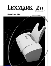 Lexmark Z11 Color Jetprinter User Manual