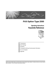 Ricoh Aficio MP 2500SPF Facsimile Reference Manual