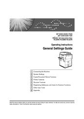 Ricoh Aficio MP 5500 General Settings Manual