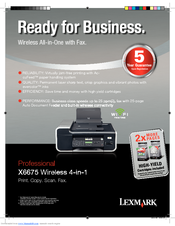 Lexmark X6675 Technical Specifications
