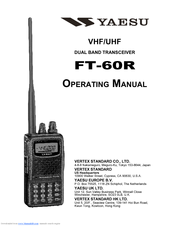 YAESU VX-60R Operating Manual