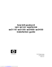 HP Sa3110 - VPN Server Appliance Installation Manual