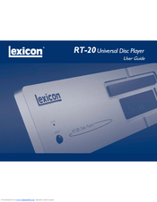 LEXICON RT-20 - REV 1 - 5-06 User Manual