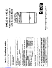 CREDA HB49123 Instruction And Recipe Book