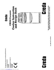 CREDA HB49127 Instruction And Recipe Book