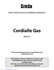 CREDA HBD130G Instruction & Installation Manual
