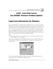 Axis C1440AXIS - Axis 1440 Print Server User Manual