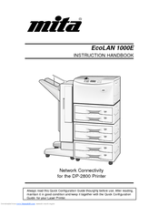 Mita EcoLAN 1000E Instruction Handbook Manual