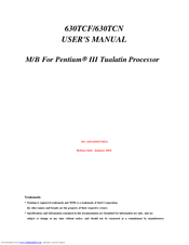 Intel 630TCFR3A User Manual