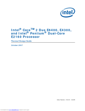 Intel E2160 - Cpu Pentium Dual-Core 1.80Ghz Fsb800Mhz 1M Lga775 Tray Design Manual