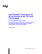 Intel 640 - Pentium 4 640 3.2GHz 800MHz 2MB Socket 775 CPU User Manual