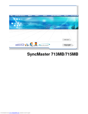 Samsung SyncMaster 713MB User Manual