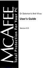 MCAFEE Dr Solomon's Anti-Virus v8.5 User Manual