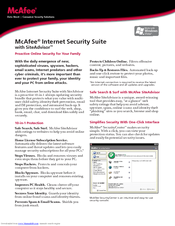 MCAFEE INTERNET SECURITY 2008 Datasheet