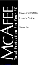 Mcafee UNINSTALLER 6.0 User Manual