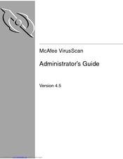 Mcafee VIRUSSCAN 4.5 Administrator's Manual