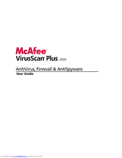 MCAFEE VIRUSSCAN PLUS 2009 User Manual