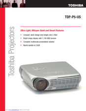 Toshiba TDP-P5-US Brochure & Specs