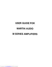 MARTIN AUDIO M1200 Manual