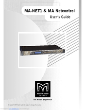 MARTIN AUDIO MA NETCONTROL User Manual