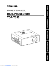 Toshiba TDP-T355 Owner's Manual