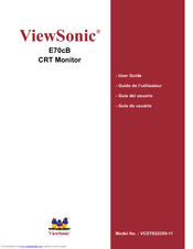 ViewSonic E70cB User Manual