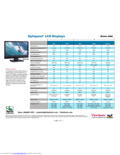 ViewSonic Optiquest Q22wb Specifications