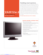 ViewSonic VA2012w-2 Specifications