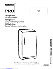 Kenmore 4412 - Pro 16.5 cu. Ft. Professional Size Refrigerator Use & Care Manual
