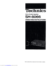 TECHNICS SH-8066 Operating Instructions Manual