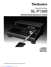 TECHNICS SL-P1300 Operating Instructions Manual