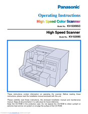 Panasonic KV-S3085 Operating Instructions Manual