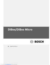 Bosch DiBos Operation Manual