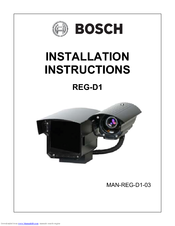 Bosch REG-D1-825 Installation Instructions Manual
