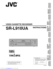 JVC SR-L910UA - 24 Hour Time Lapse Vcr Instructions Manual