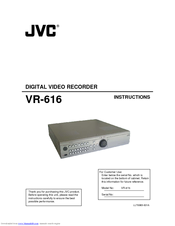 JVC VR-616U - 16 Channel Digital Video Recorder Instructions Manual