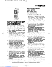 Honeywell ALL SEASON COMFORT HZ-0300C SERIES Instructions Manual
