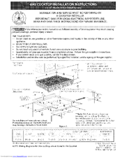 Kenmore 3101 - Pro 36 in Gas Drop Installation Instructions Manual