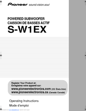 Pioneer Elite S-W1EX Operating Instructions Manual