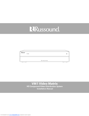 RUSSOUND VM1 Video Matrix Installation Manual