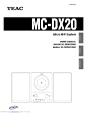 TEAC MC-DX20B Owner's Manual