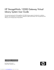 HP StorageWorks 12000 User Manual