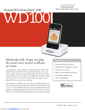 SONOS WD100 Specifications