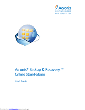 ACRONIS Backup & Recovery Online Stand-alone User Manual