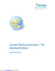 ACRONIS Backup & Recovery 10 Advanced Editions Quick Start Manual