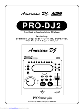 American DJ PROformer plus PRO-DJ2 Manual