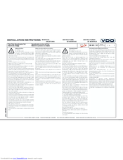 Vdo PITOT-TUBE SPEEDOMETER SET Installation Instructions