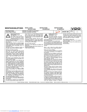 Vdo RUDDER ANGLE INDICATOR Installation Instructions Manual
