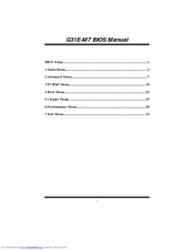 BIOSTAR G31E-M7 - BIOS Manual