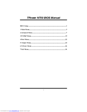 BIOSTAR TPOWER N750 Bios Manual
